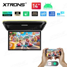 14 Inch Android Roof Monitor Flip Down Car TV Screen Player HDMI USB 1080P Video