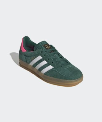 Size 5.5 - adidas Gazelle Indoor Collegiate Green Pink W for sale