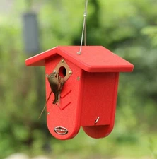 Kettle Moraine Recycled Nest Box for Chickadees Wrens Heavy Duty