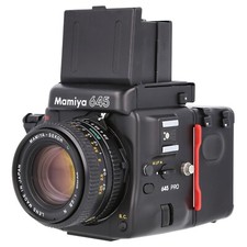 Mamiya 645 PRO mit C 80mm 2.8 N 120 Film Back Waist Level Finder Kurbel (PL1247)