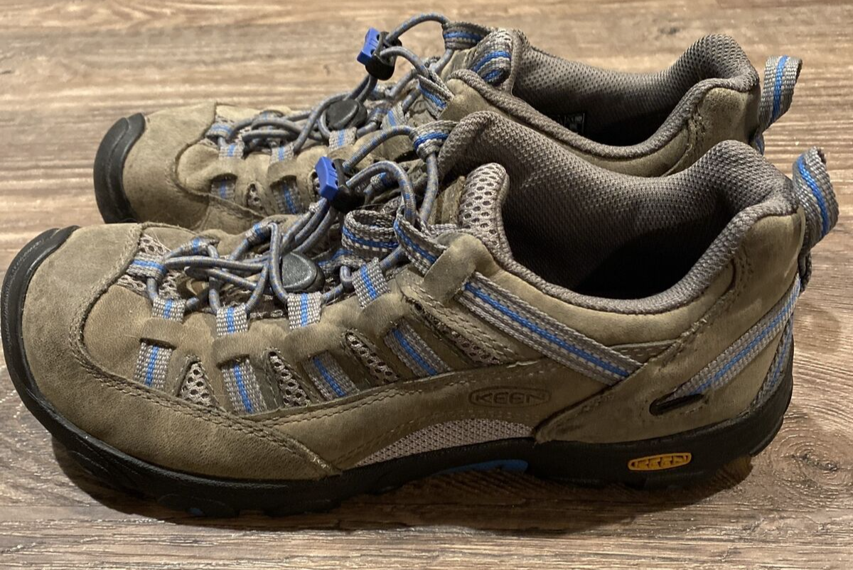 Scarpe Keen Donna Escursionismo Trail Ottime Condizioni Blu Grigio Taglia 6