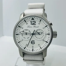 Lucien Piccard Expeditor Men's White 44mm Sapphire Swiss Watch LP-13017-02-WHT