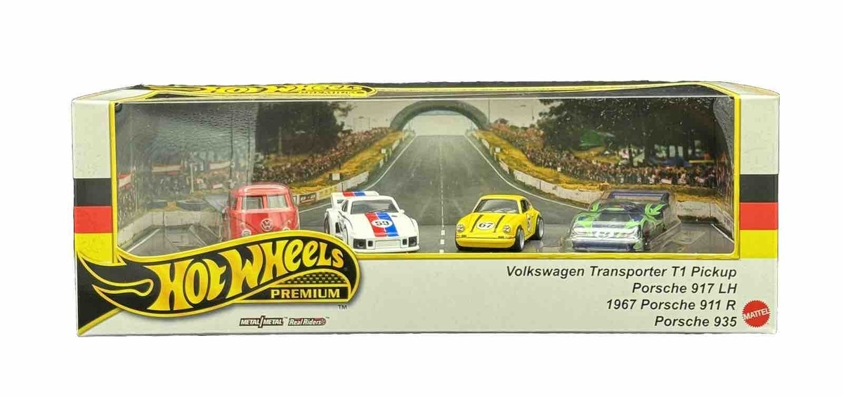 Hot Wheels 2024 Premium Set T1 Transport P/U Porsche 917 LH 911 R