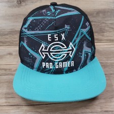 Esports ESX Pro Gamers Hat Cap Snapback Youth Size Black Blue Adjustable