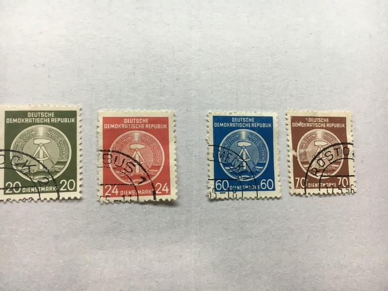 Germany DDR Deutsche demokratische republik stamps 20,24,60,70 pf used VG