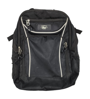 nyalon G.H. BASS & Co. Black Nylon Full Size Hiking Laptop Backpack Book
