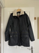 Fat Face Navy Wax Jacket, Size 10 Vgc