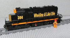 Custom Train Wheeling & Lake Erie GP40 Engine Please Read Item Description