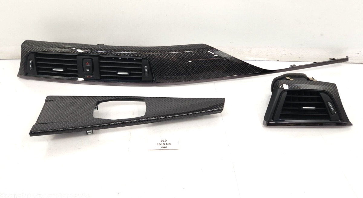 ✓ 15-20 OEM BMW F80 M3 F82 M4 Carbon Fiber Interior Trim Console 