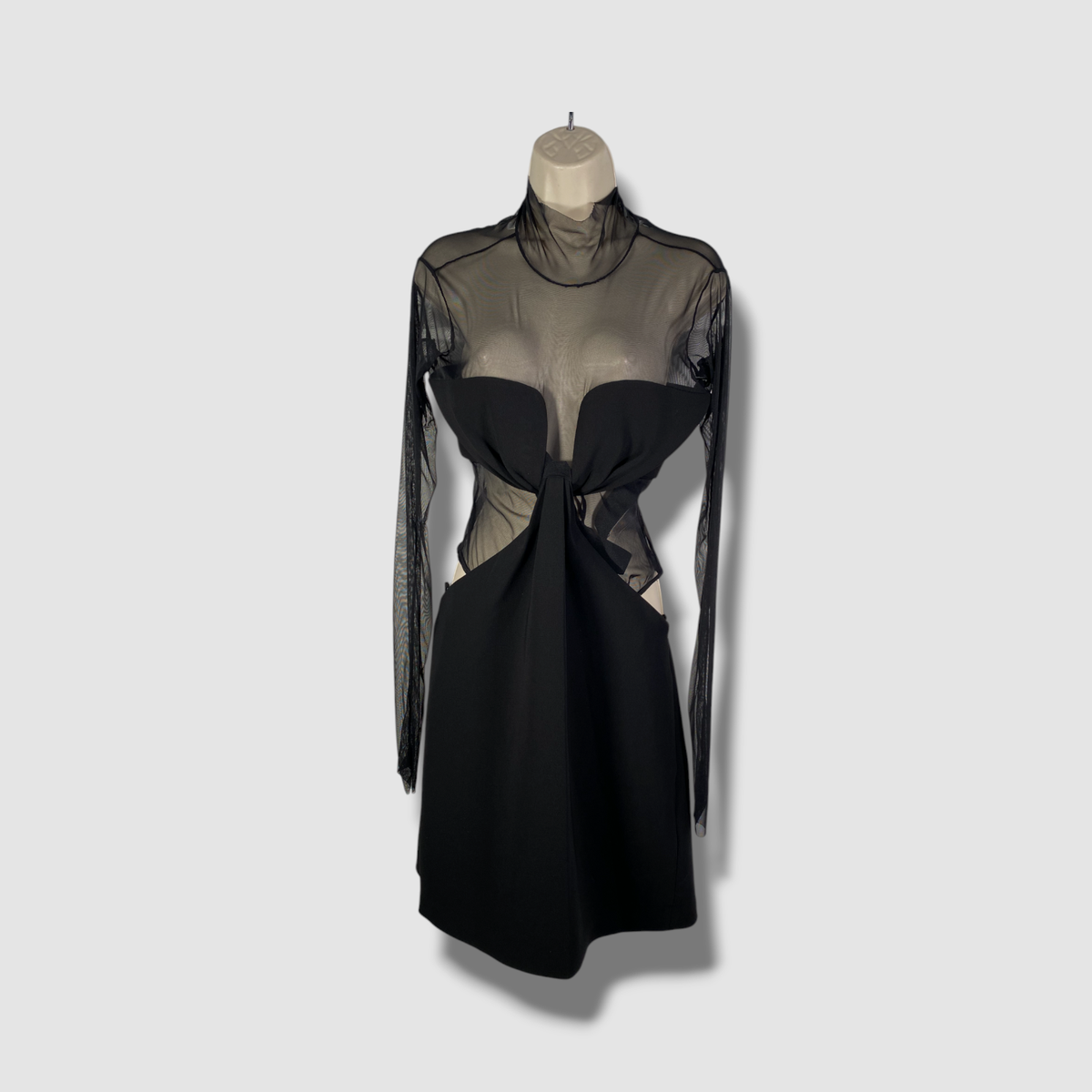 A.L.C. Womens Rita Cut-Out Bodysuit Bodycon Dress Black 8 A.L.C. Womens Rita Cut-Out Bodysuit Bodycon Dress Black 8