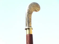 Hand Carved Walking Stick Cane - Cool Fancy Walking Sticks Wooden Canes for Men 