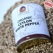 Premium White Pepper Peppercorns - 100% Organic Pepper Free Shipping - Sri Lanka