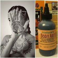 Black Jagua Tattoo Gel 120ml 4oz -No Mixing-Ready to use like henna 