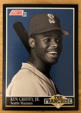 1991 Score Ken Griffey, Jr. “The Franchise” Baseball Card 858 Mariners Low Grade