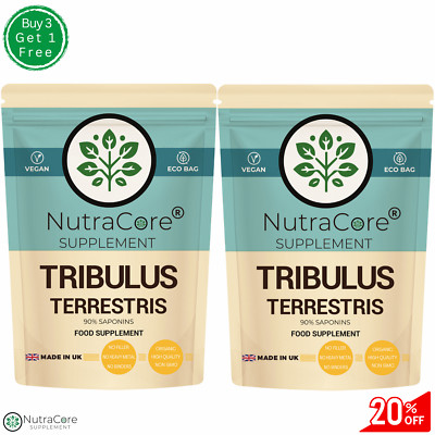 Tribulus Terrestris Kapseln 6000mg (98% Saponine) - 100% natürlich & vegan - 180 Kapseln