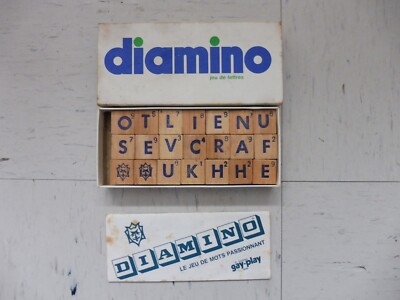 Ancien Jeu de Société DIAMINO en Nacre (Bakékite