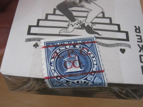 Vintage Sealed Playing Cards with U.S.I.R. Tax Stamps 2 Decks in Plastic Case - Picture 4 of 5