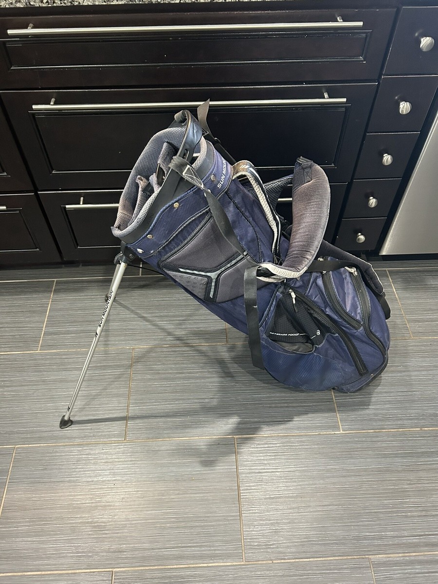 Sun Mountain Golf Stand Bag Blue Black 4 Way Divider EZ-Fit Strap 