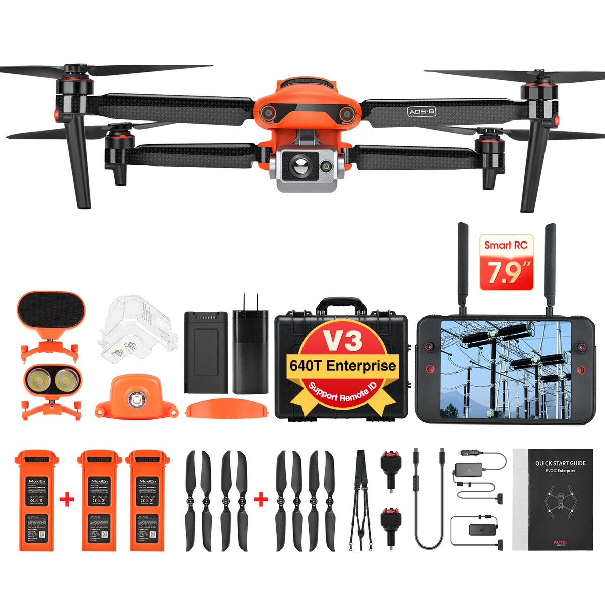 Autel EVO II Dual 640T V3 Enterprise Smart Controller Infrared 3D Obstacle