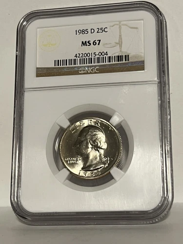 1985-D 25c Washington Quarter - NGC MS 67 -