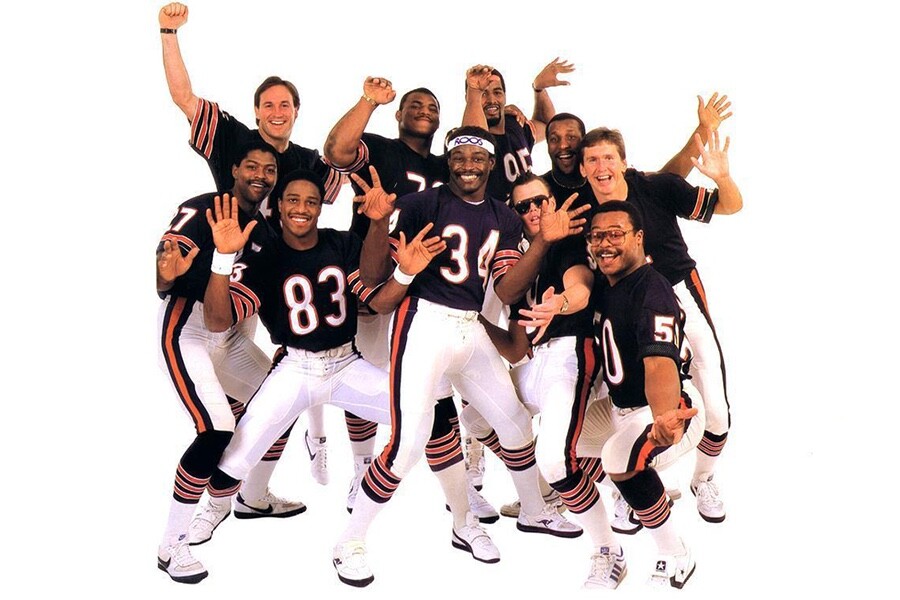 1985 Chicago Bears 4x6 team photo Walter Payton, Michael