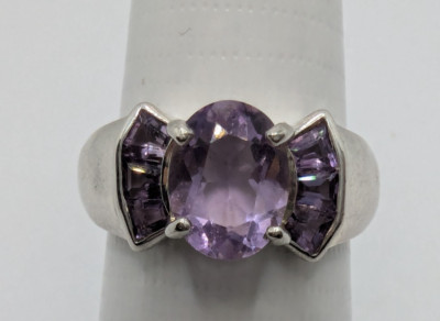 HAN Sterling Silver 925 Amethyst Ring Size 5.75 | eBay