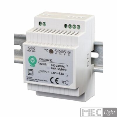LED Hutschienen Netzteil Trafo 12V DC 2,5A 30W Konstantspannung DIN-Rail Driver