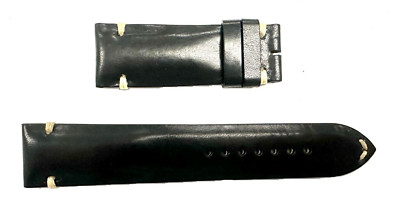 Montblanc Black  Watch Leather 20mm x 18 mm Band Strap Genuine New FBB