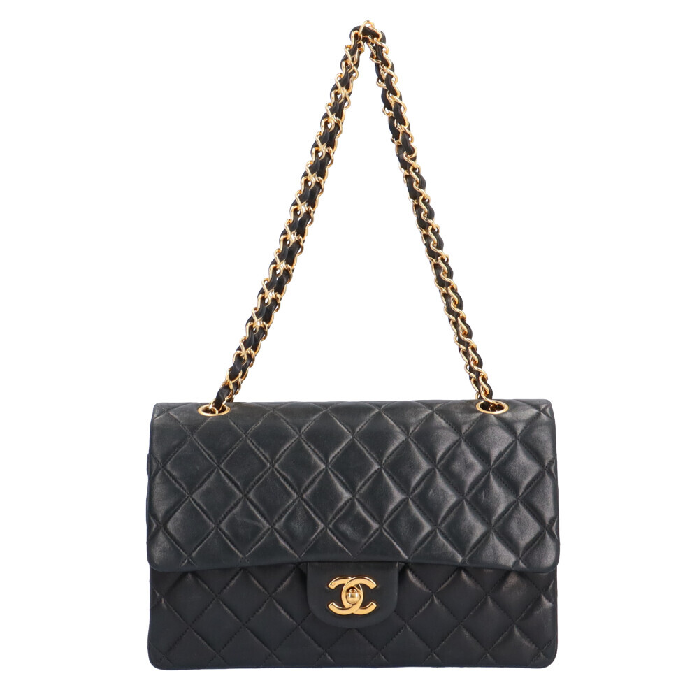CHANEL Lambskin Matrasse Shoulder Bag with W Flap and Chain Pre-Owned-image