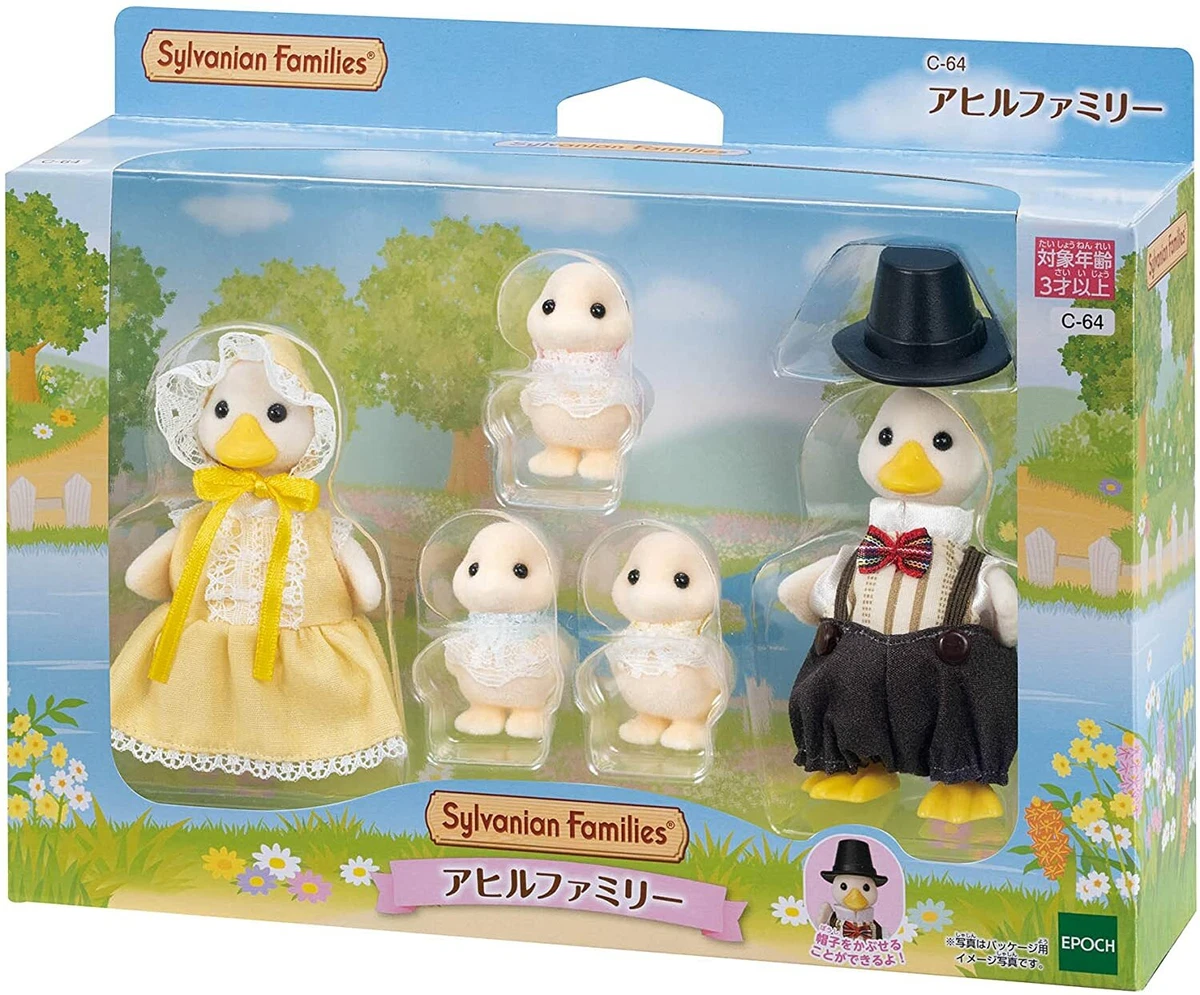 Sylvanian Families DUCK FAMILY Calico Critters C-64 Epoch Doll Figurine  Japan