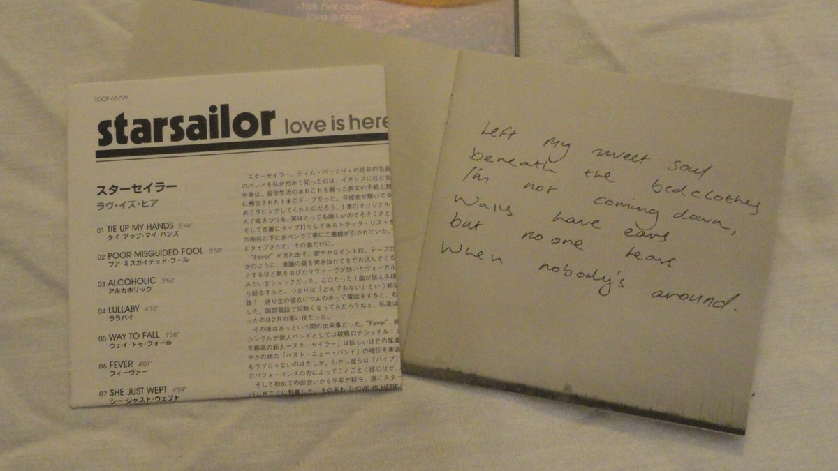 CD Starsailor - Love is Here on Toshiba-EMI Ltd. Made in