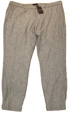 NWT 345 PETER MILLAR Crown Crafted Wool Gray White Pinstripes Jogger Pants sz M
