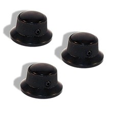 Knob Screw Hat Type 6mm Black with Black Pearl Cap 3 pack 0811293BKBP-3P