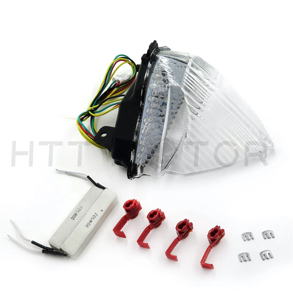 Luz de freio traseira sinais de seta para Yamaha Yzf R1 2004 2005 2006 transparente - Imagem 4 de 4