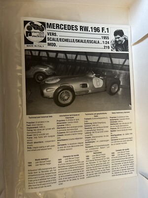 Mercedes-Benz RW 196 SWIFT MODEL by PROTAR F.1 World