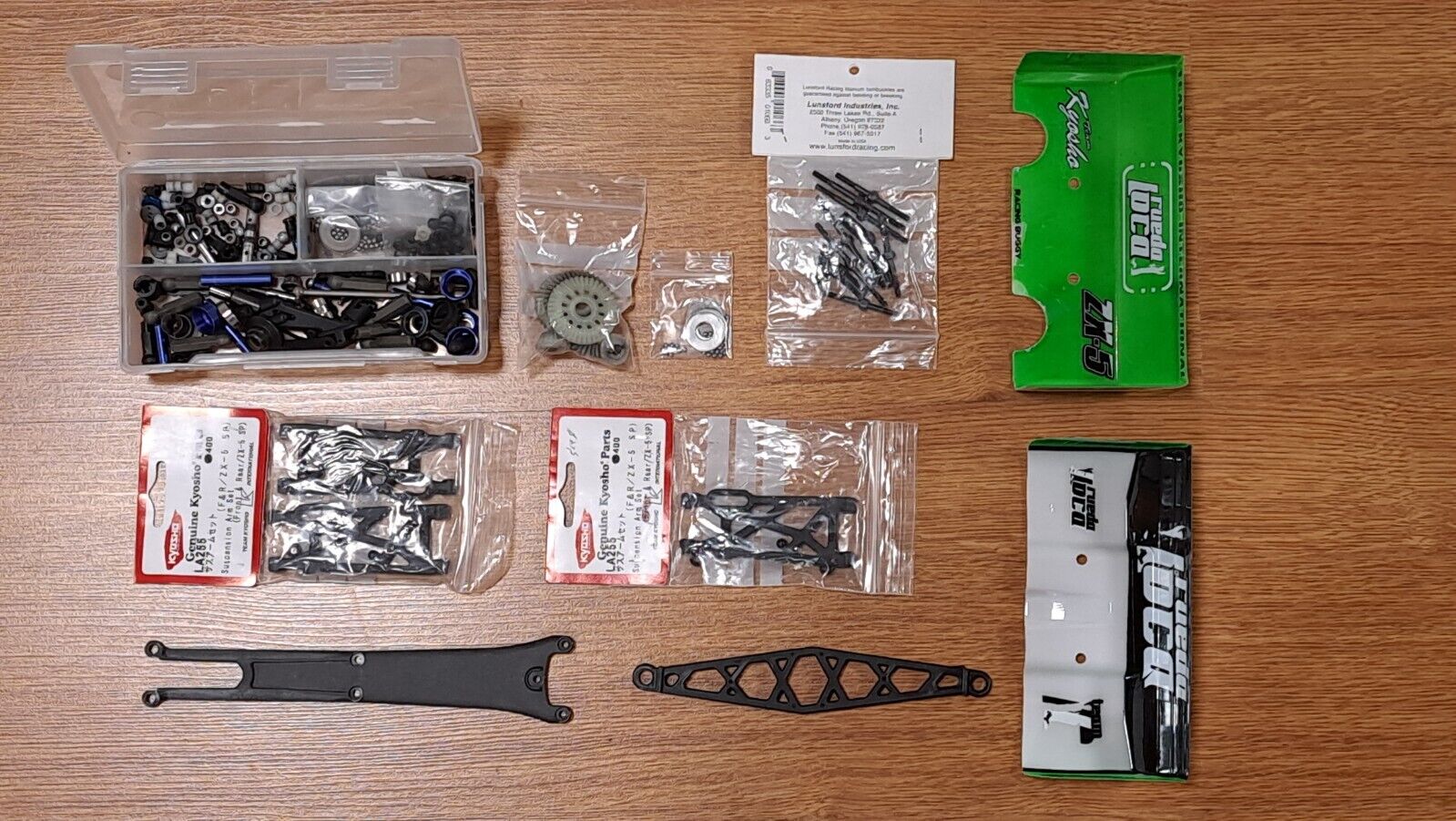 KYOSHO LAZER ZX-5 SP WITH OPTIONS AND SPARE PARTS
