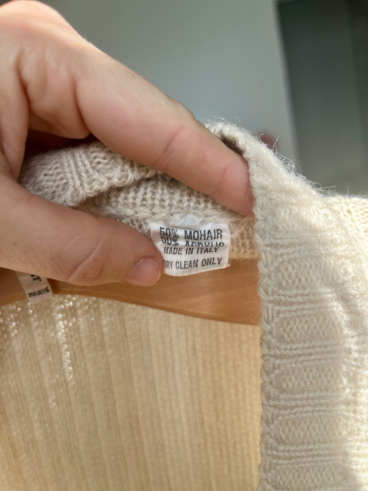 Cardigan donna vintage SAINT LAURENT Rive Gauche lana mohair taglia 36