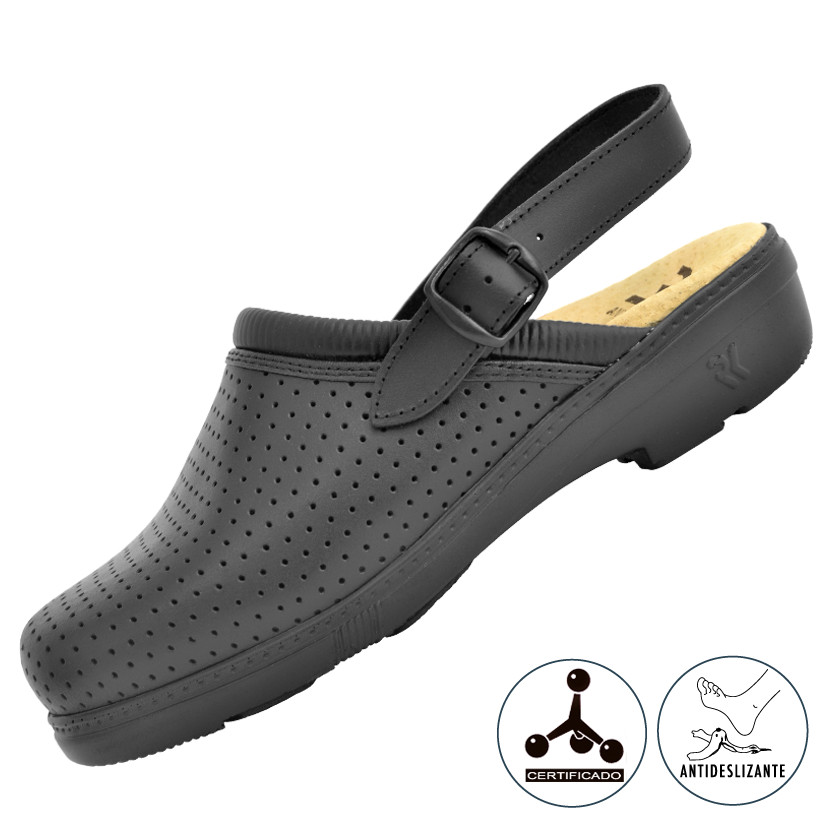 RK-915-TT Zueco antideslizante, enfermera, laboral, anatómico, blanco o marino