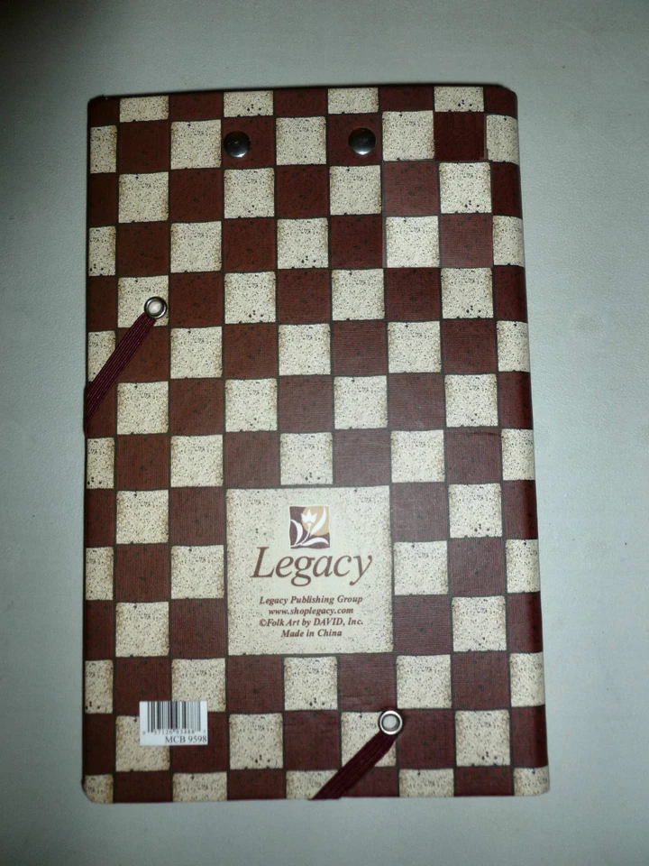 COUNTRY ANGEL BURGUNDY CHECK SUNFLOWER CLIPBOARD HARDBACK PORTFOLIO PAD JOURNAL - Image 2 of 4