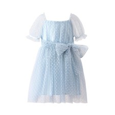 NWT Girls Tutu Dress Short Sleeve Casual Dresses Birthday Party Dot Tulle, 12 mo