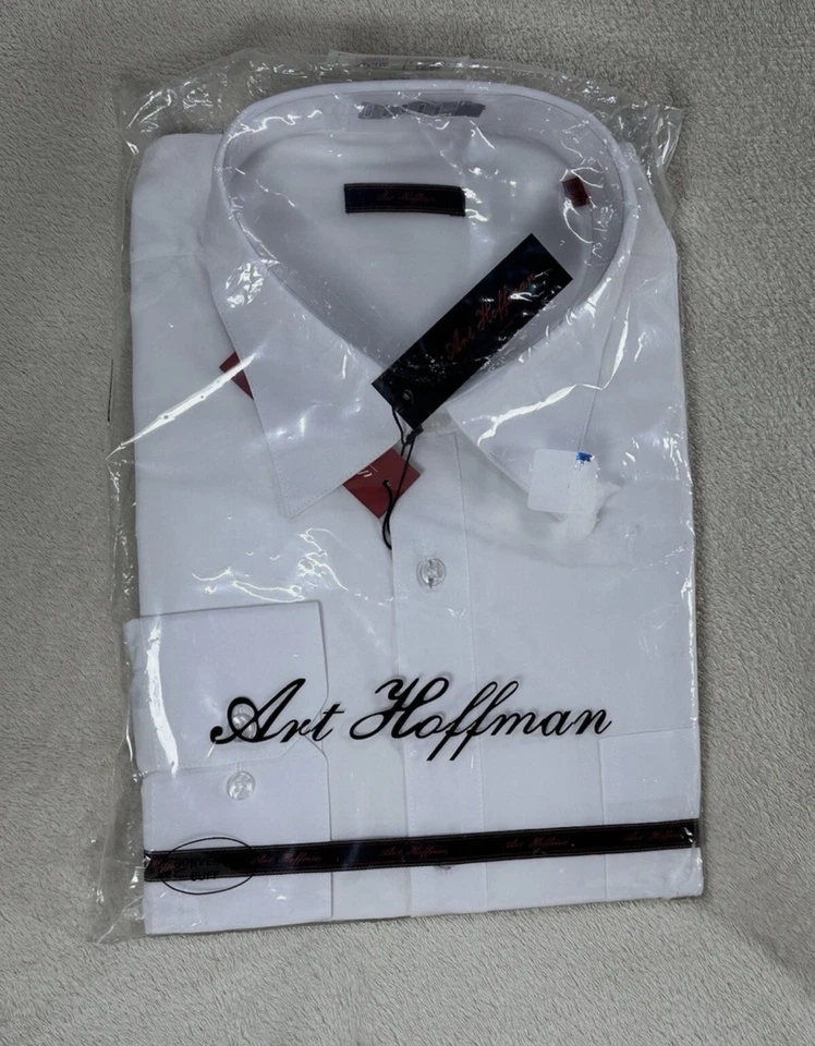NWT Art Hoffman 3XL White Dress Shirt - Image 2 of 4