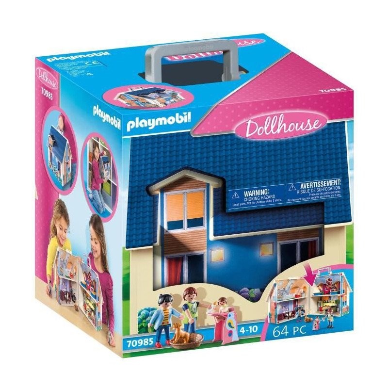 PLAYMOBIL 70985 Maison transportable avec figurines pour enfants