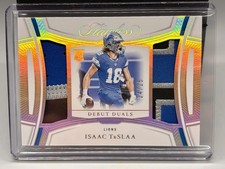 Isaac TeSlaa 2025 Panini Flawless Debut Duals Rookie Patch RC 14/15