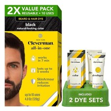 Men's Reusable Hair Dye - Black  Long-Lasting Gray Coverage