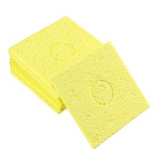 Soldering Sponge 55x55x2.5mm for Iron Tips Cleaner, Square Yellow 10pcs