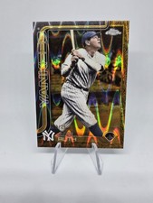 2025 Topps Gilded Collection Babe Ruth Gold Ray Wave 22/25 Year Match