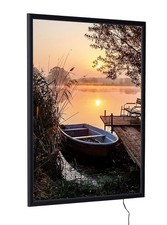 Leuchtrahmen RAL 9005 Rahmen schwarz einseitig Werberahmen Leuchtkasten