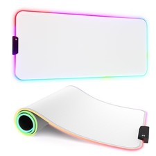 RGB Gaming Mouse Pad, Full Desk XL Extended Large Gaming Mousepad, 12 Lightin...