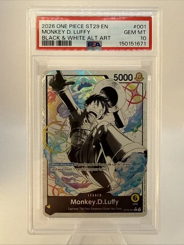 One Piece TCG: Monkey D. Luffy ST29-001 (Egghead 2026) PSA 10 - Alt Art Parallel