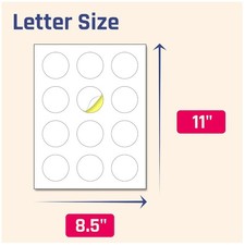 Circle Labels 2 Inch - 200 Sheets, Laser/Inkjet Printing